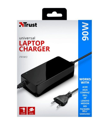 TRUST PRIMO LAPTOP CHARGER 19V-90W - Strømforsyningsadapter