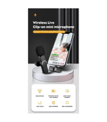Lippa Dual Wireless Lavalier Microphone With USB-C Connector