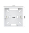 Underlag til 86x86mm vægdåser (int. std.) - Hvid