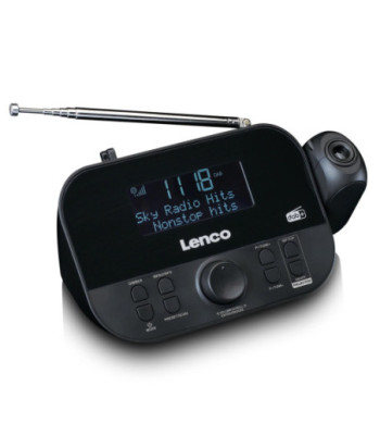LENCO CR-615BK CLOCKRADIO MED DAB+ OG PROJEKTION
