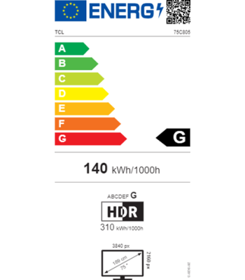TCL 75C805 - QLED 4K GOOGLE TV