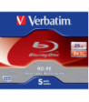 BLU-RAY BD-RE SINGLE LAYER 25GB 2X JEWEL CASE 5 STK