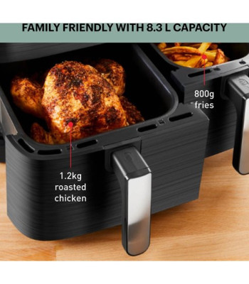 OBH Nordica Dual Easy Fry & Grill Black - Airfryer