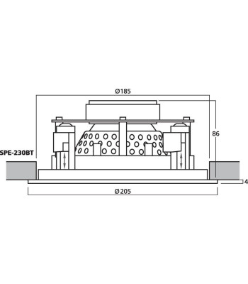 Aktiv indbygningshøjttaler m/BT - SPE-230BT MONACOR