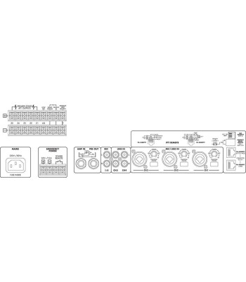 100V forstærker 240Wrms - PA-1240 MONACOR