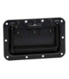Recessed Sprung Handle medium in Dish black powder-coated 8 mm deep