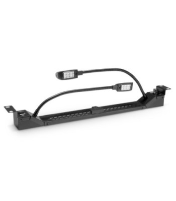 19" Gooseneck LED Rack Light | white & blue