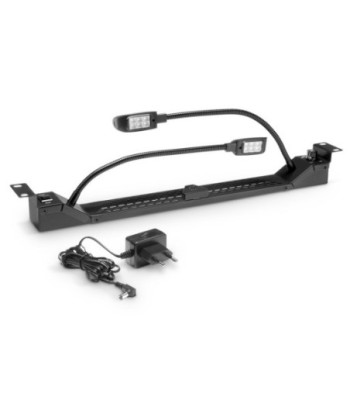 19" Gooseneck LED Rack Light | white & blue