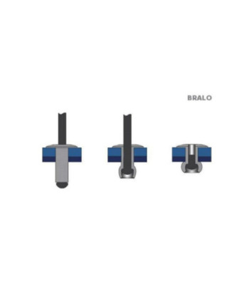 Bralo Pop-Rivet Large-Head 4.8 x 24 mm - 150 stk.