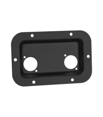 Steel mounting plate for 2 x universal D-type sockets