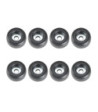 Bag of 8 Rubber Feet 25 x 11 mm black