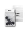 Bag of 8 Rubber Feet 25 x 11 mm black