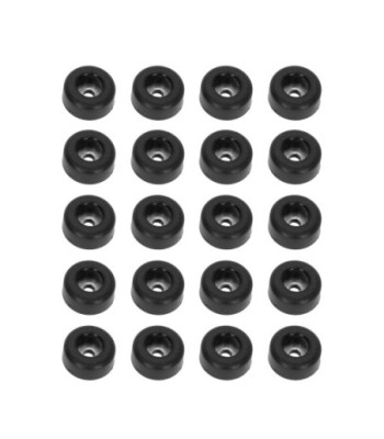 Set of 20 x rubber feet 25 x 11 mm Black