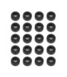Set of 20 x rubber feet 25 x 11 mm Black