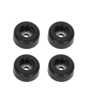 Set of 4 x rubber feet 25 x 11 mm Black