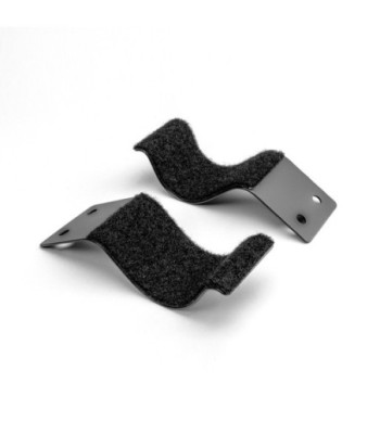 2 x black Fixing Clamps 95 x 40 mm for Tubes