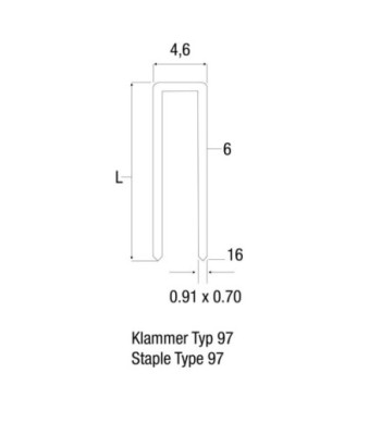 Staple 6 mm - 5000 stk.