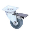 Guitel Swivel Castor 50 mm with Grey Wheel and Brake