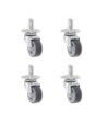 Set of four 50mm Plug-In Castor with mounting socket