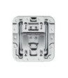 Lid Stay cranked with Hinge Click-Stop Function and Rivet Protection