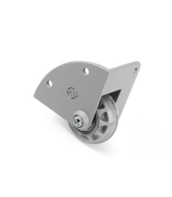 Corner castor with 48 mm wheel in aluminium die-cast housing