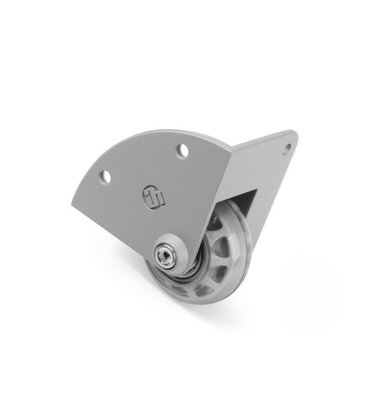 Corner castor with 48 mm wheel in aluminium die-cast housing