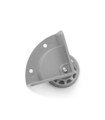 Corner castor with 48 mm wheel in aluminium die-cast housing