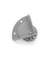 Corner castor with 48 mm wheel in aluminium die-cast housing