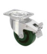 Guitel Heavy Duty Swivel Castor 100 mm with Green Wheel and Brake