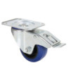 Swivel Castor 80 mm with blue Wheel and Brake