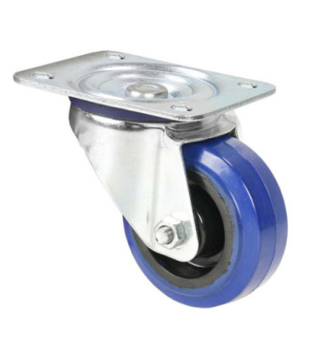 Swivel Castor 80 mm with blue Wheel