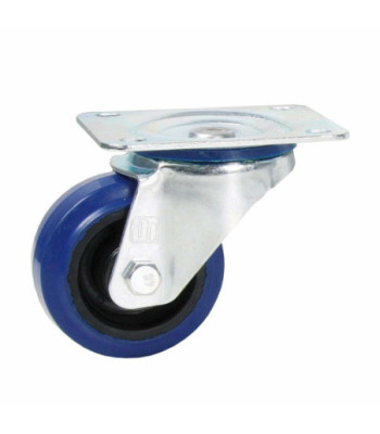 Swivel Castor 80 mm with blue Wheel