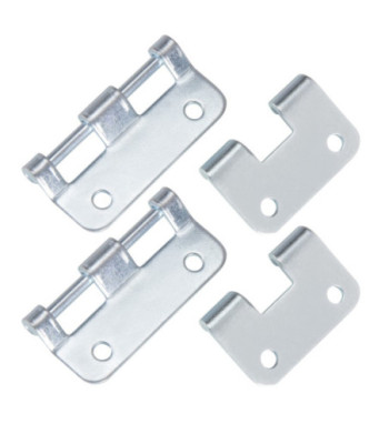 Bag of 2 Detachable Hinges Large Galvanized