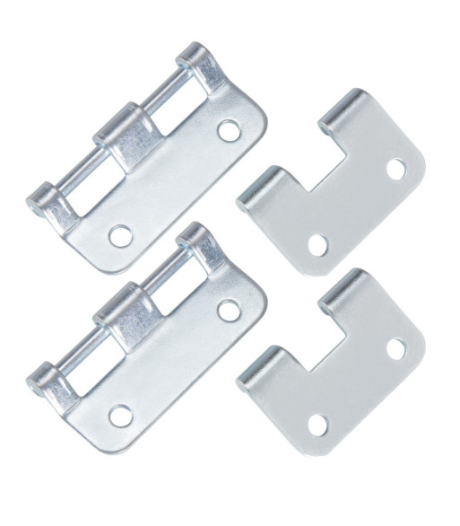 Bag of 2 Detachable Hinges Large Galvanized