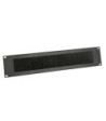 Rack Panel 2 U Steel with Brush Strip
