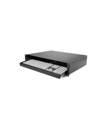 19" 2U Rack Drawer with keyboard outlet | steel