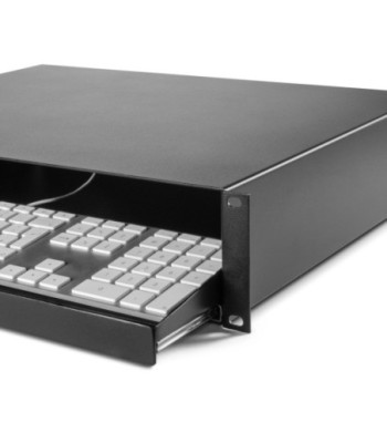 19" 2U Rack Drawer with keyboard outlet | steel