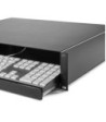 19" 2U Rack Drawer with keyboard outlet | steel
