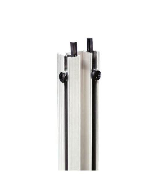 Double Sliding Rack Strip System with rubber Insert aluminium - 2 x 2 meter Double Sliding Rack Strip System with rubber Insert aluminium - 2 x 2 meter