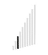 Heavy Duty Rack Strip black 6 U