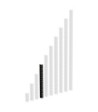 Heavy Duty Rack Strip black 8 U