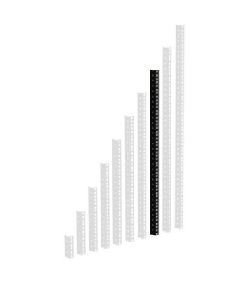 Heavy Duty Rack Strip black 16 U
