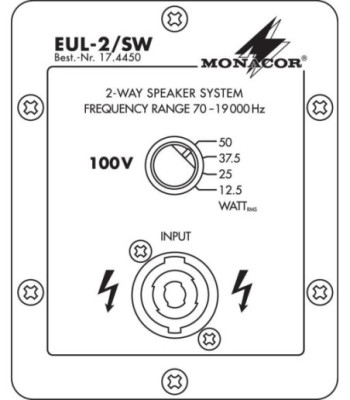 100V højttaler - EUL-2/SW MONACOR