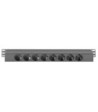 19" Power Strip 1U 8-way with IP65 power cable