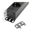 19" Power Strip 1U 8-way with switch & 2 x USB