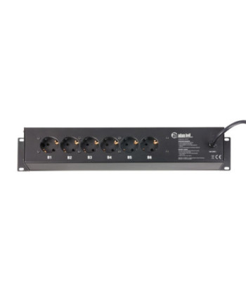 19" Power Strip 2U 9-way with 2 switches