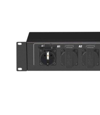 19" Power Strip 2U 9-way with 2 switches