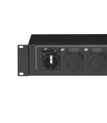 19" Power Strip 2U 9-way with 2 switches