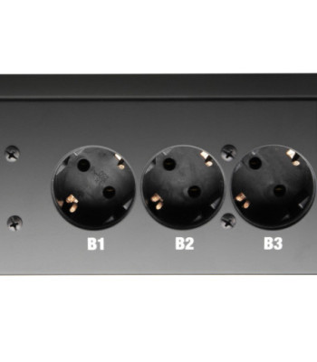 19" Power Strip 2U 9-way with 2 switches