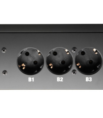 19" Power Strip 2U 9-way with 2 switches